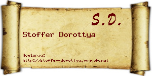 Stoffer Dorottya névjegykártya